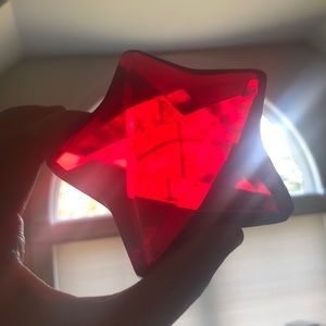 Rosenthal red glass paper weight